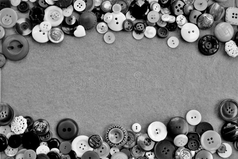 Pagina dei bottoni differenti in bianco e nero fotografia stock libera da diritti Pagina dei bottoni differenti in bianco e nero fotografia stock libera da diritti