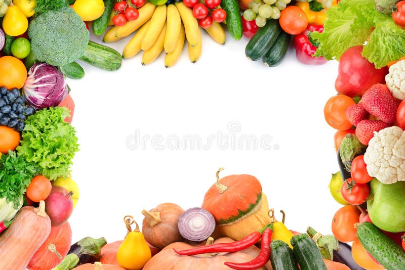 Pagina delle verdure e della frutta fotografie stock libere da diritti Pagina delle verdure e della frutta fotografie stock libere da diritti