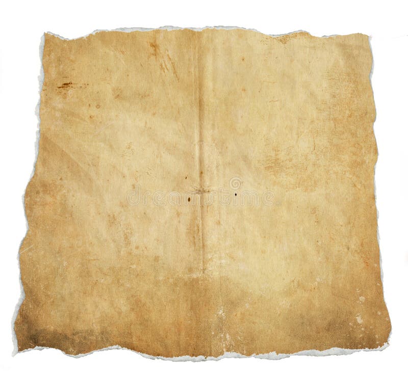 Pagina vuota della carta di lerciume con i bordi irregolari fotografie stock libere da diritti Pagina vuota della carta di lerciume con i bordi irregolari fotografie stock libere da diritti