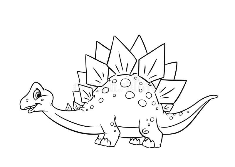 Pagine di coloritura di stegosauro del dinosauro