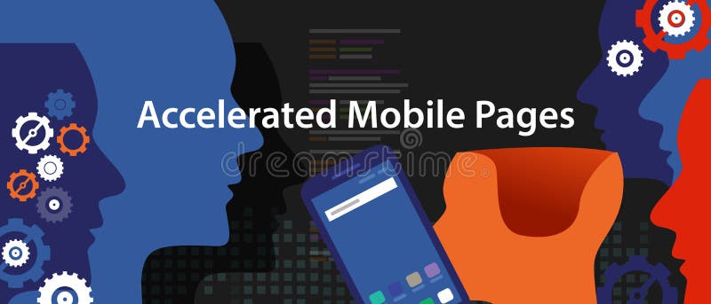 Pagine mobili accelerate velocemente in Smart Phone illustrazione di stock Pagine mobili accelerate velocemente in Smart Phone illustrazione di stock