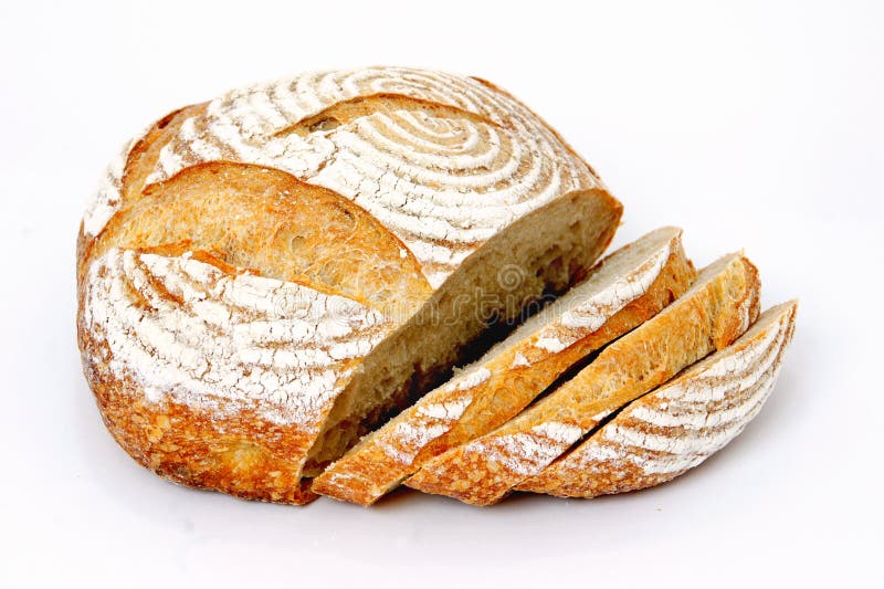 Pagnotta del pane di lievito naturale affettato