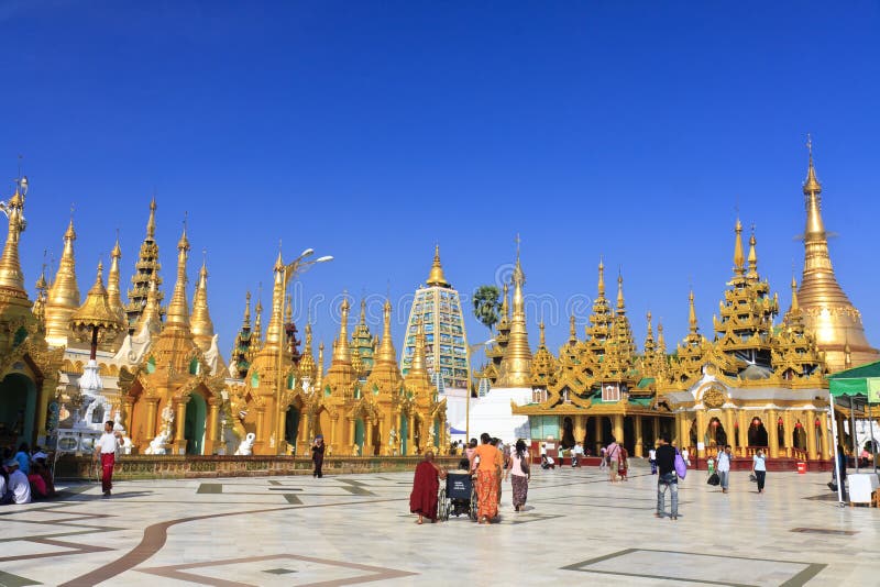 Pagoda de Shwedagon à Yangon, Myanmar images stock Pagoda de Shwedagon à Yangon, Myanmar images stock