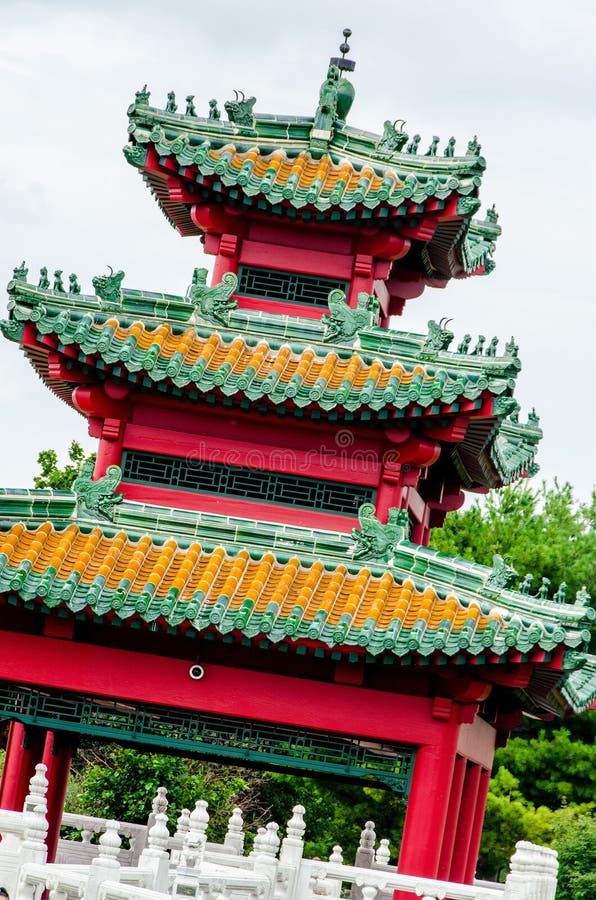 Pagoda Giapponese Zen Garden Fotografia Stock Immagine di botanico