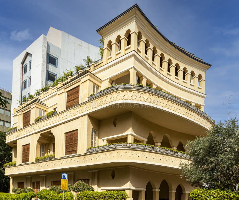 The Pagoda House in Central TelAviv Stock Image Image of israel, historic 208421003