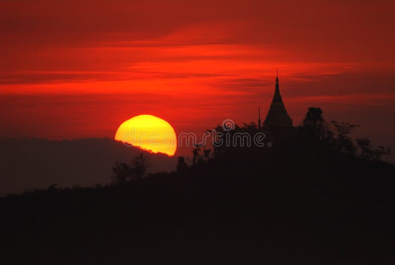 Pagoda in Mrauk U, Myanmar.