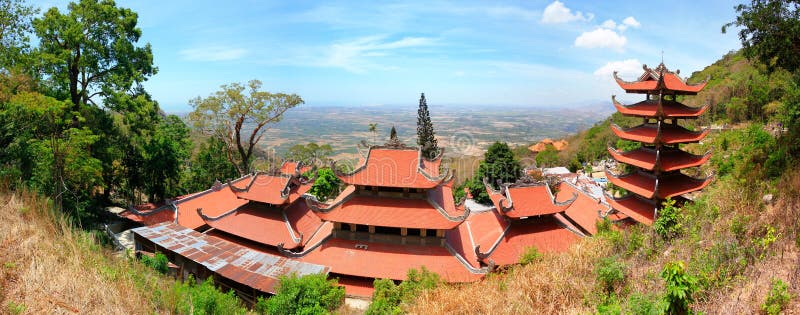 Pagoda of Nirvana Buddha on Ta Cu mountain in Vietnam, Panorama stock photography Pagoda of Nirvana Buddha on Ta Cu mountain in Vietnam, Panorama stock photography