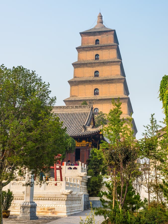 Pagoda salvaje gigante del ganso en Xi'an - China fotografía de archivo Pagoda salvaje gigante del ganso en Xi'an - China fotografía de archivo