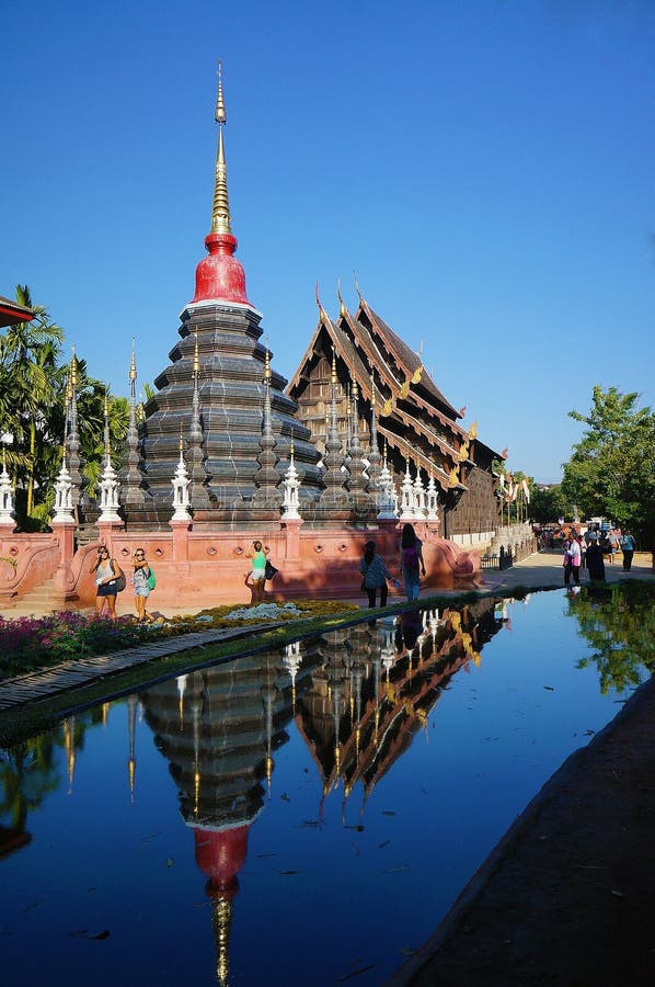 Pagoda At Wat  Pan  Tao  Chiang Mai Thailand  Editorial 