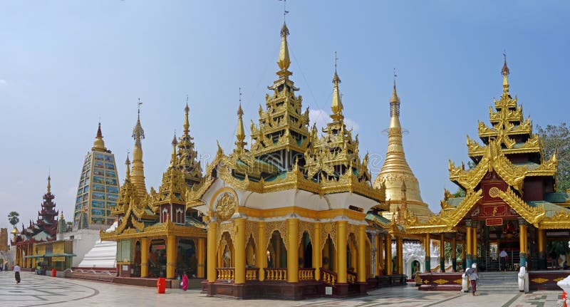 Pagode de Shwedagon Paya, Myanmar fotos de stock royalty free Pagode de Shwedagon Paya, Myanmar fotos de stock royalty free