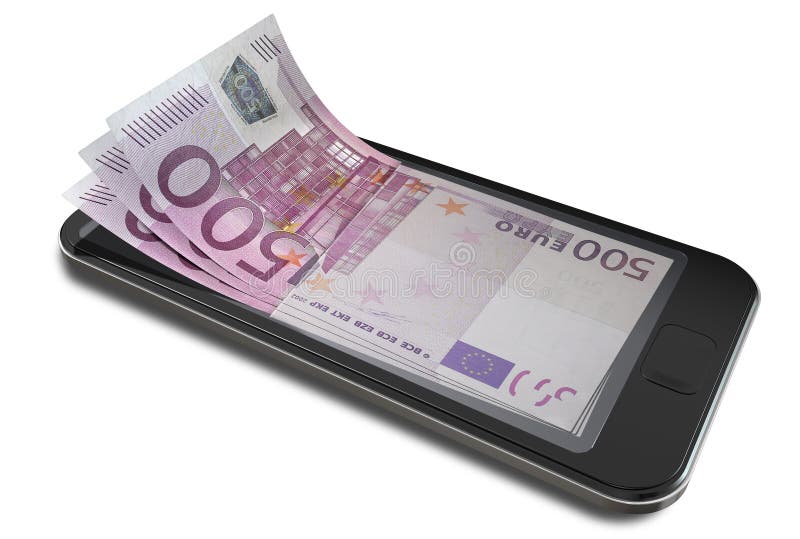 Pagos de Smartphone con euro imagen de archivo libre de regalías Pagos de Smartphone con euro imagen de archivo libre de regalías
