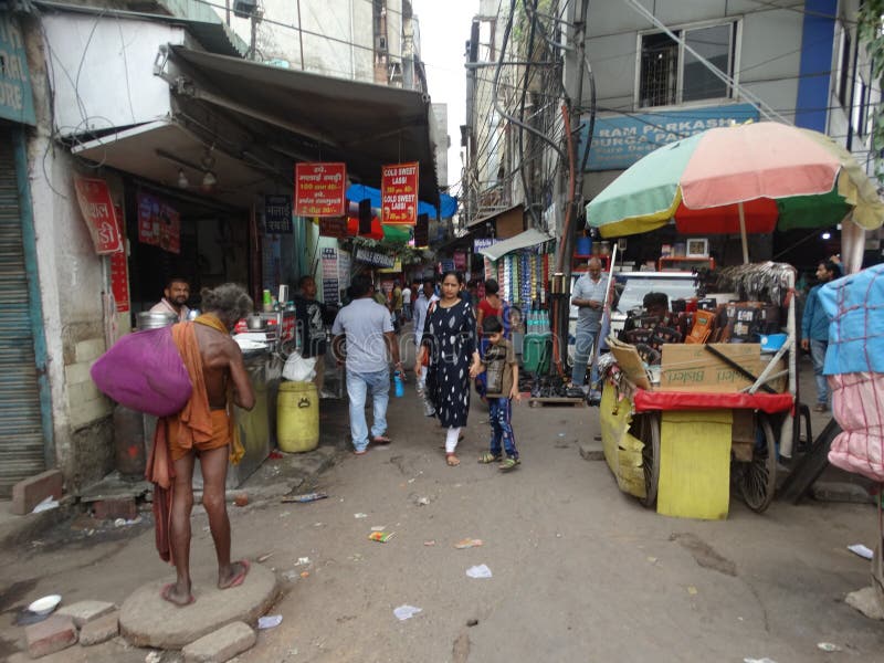 Paharganj, The Main Bazar Of New Delhi, India Editorial Image - Image ...