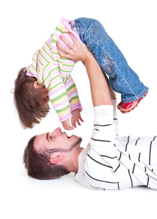 Pai e filha fotos de stock