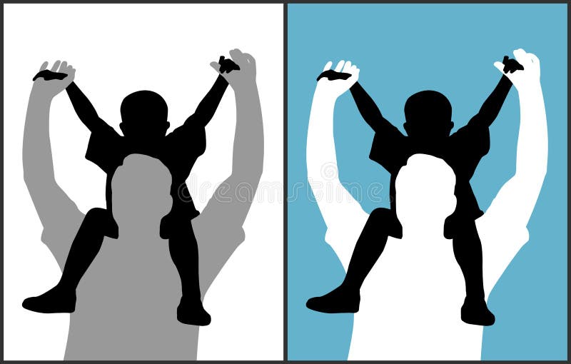 Pai e filho ilustração royalty free Pai e filho ilustração royalty free
