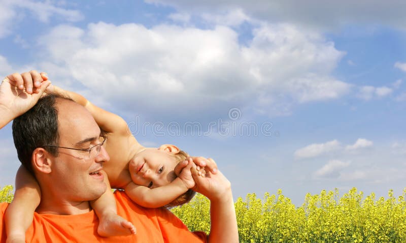 Pai e filho fotografia de stock Pai e filho fotografia de stock