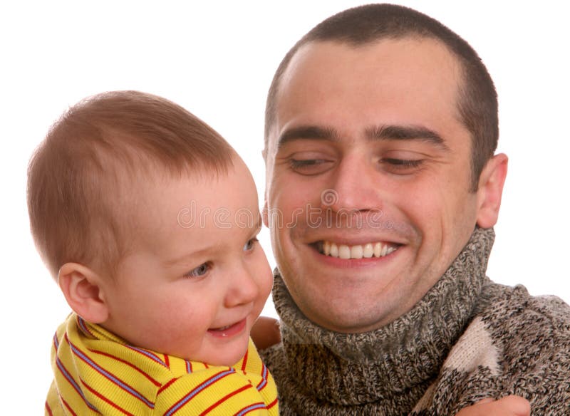 Pai e filho. Família feliz. imagem de stock royalty free Pai e filho. Família feliz. imagem de stock royalty free