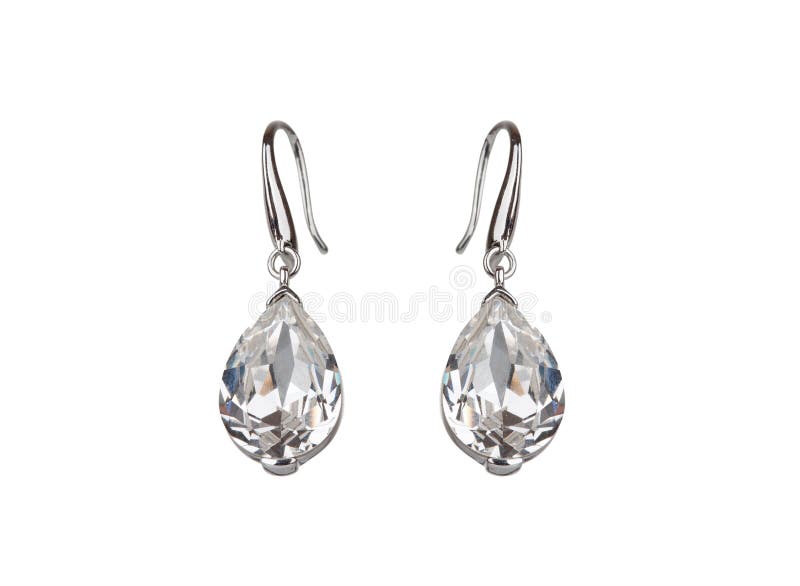 Paia degli orecchini del diamante fotografia stock libera da diritti Paia degli orecchini del diamante fotografia stock libera da diritti