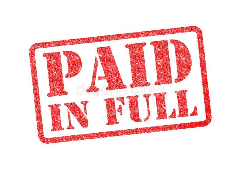 Paid In Full Stamp. Square Grunge Sign On White Background Stock Vector