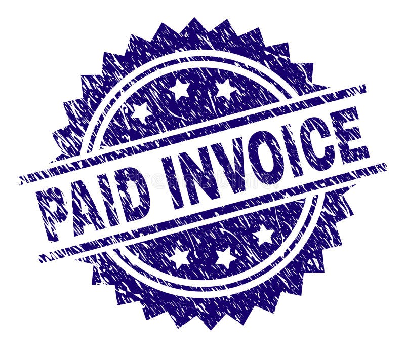 Grunge Textured PAID INVOICE Stamp Seal Stock Vector - Illustration of