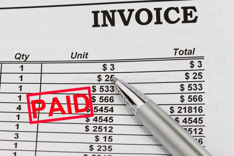 Paid Invoices stock photo. Image of financial, accounting - 24109922