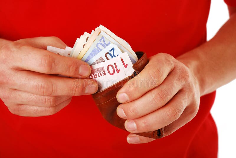 Paiement avec des euro images libres de droits Paiement avec des euro images libres de droits