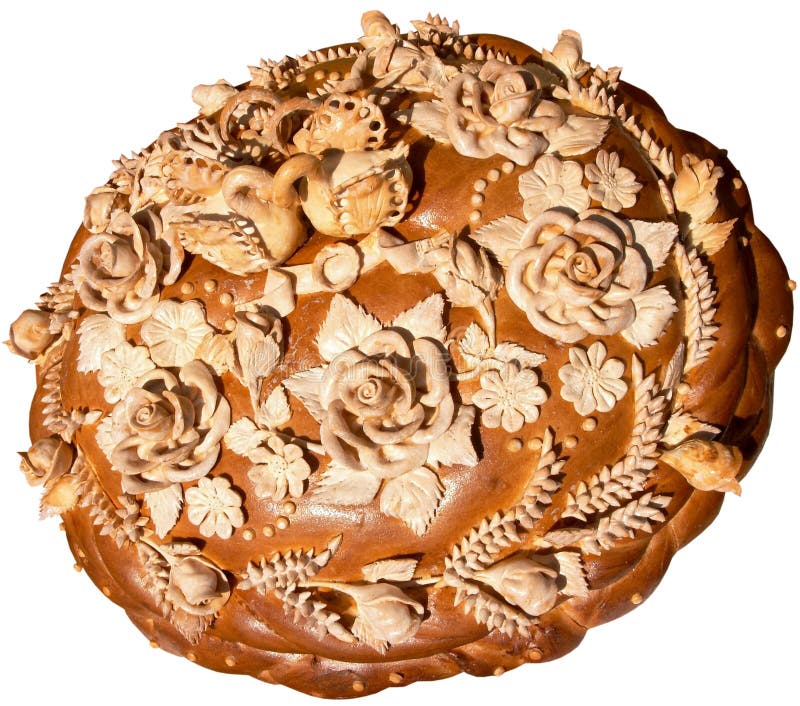 pain décoré en forme de couronne