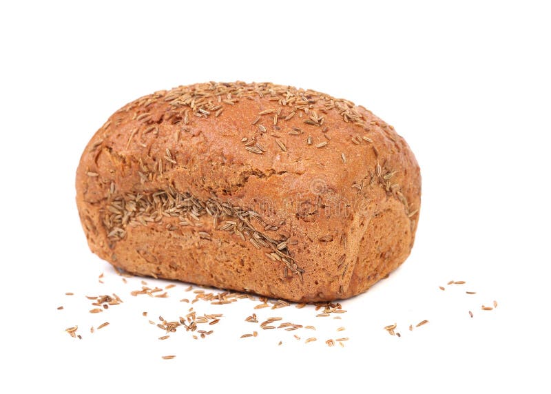 Pain de Rye avec la graine de cumin. images libres de droits Pain de Rye avec la graine de cumin. images libres de droits