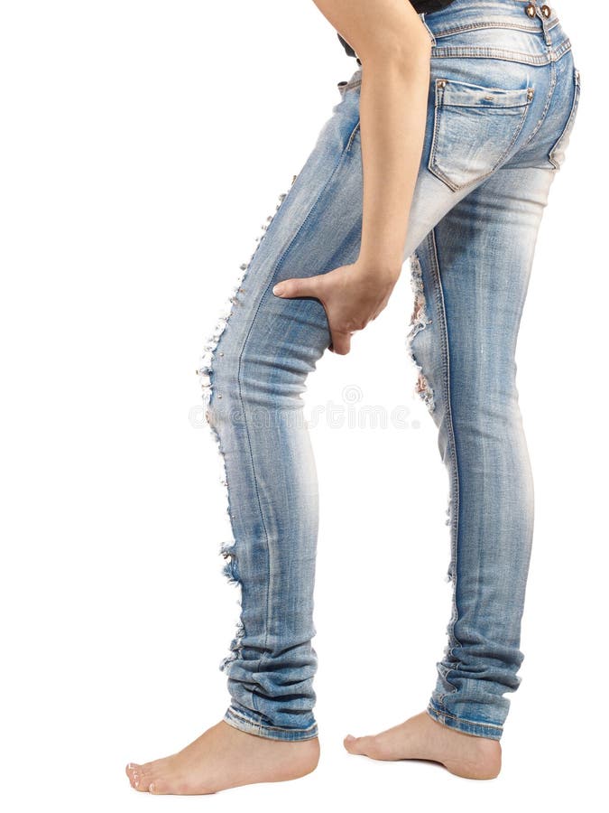 Pain in woman hamstring stock image. Image of medicine - 46825707