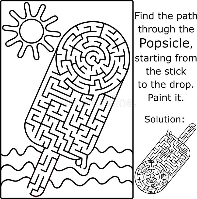 Paint activity Popsicle maze labirinth game