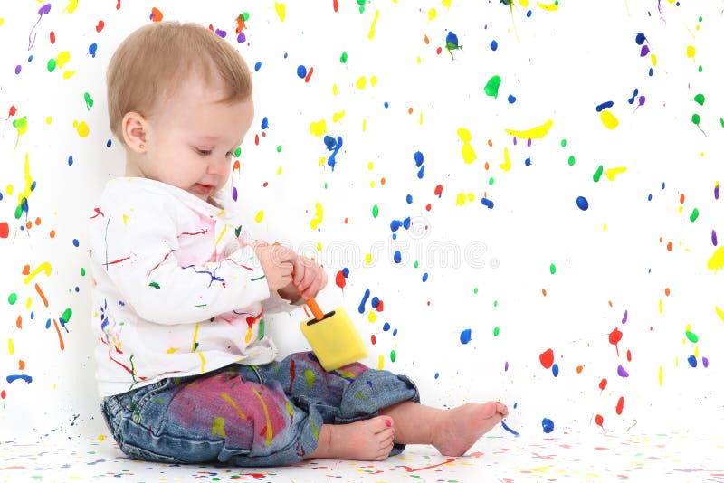 Paint Mess stock photo. Image of paint, splatter, brush 918432