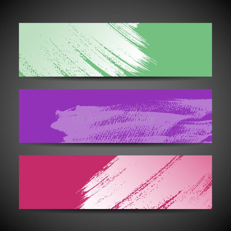 Paint brush banner colorful background