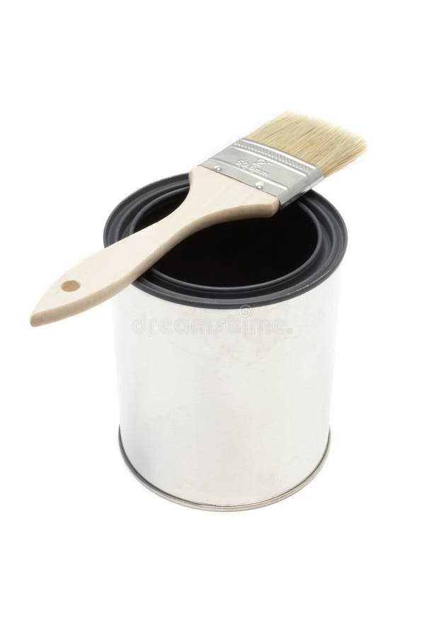 Paint brush and bucket stock image. Image of fresh, clean 478595