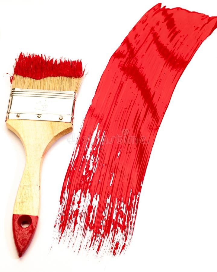 Paint Brush with Color Drops. Stock Image Image of construction