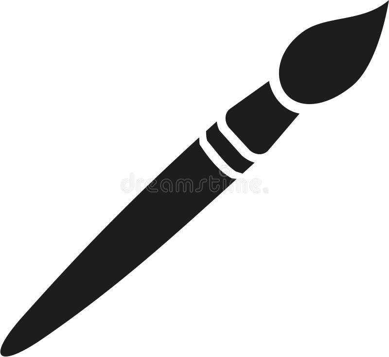 Paint brush icon stock illustration