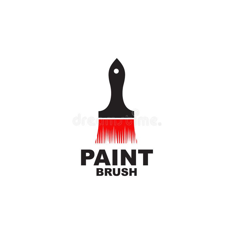 Paint Brush Icon Logo Design Vector Template Stock Vector