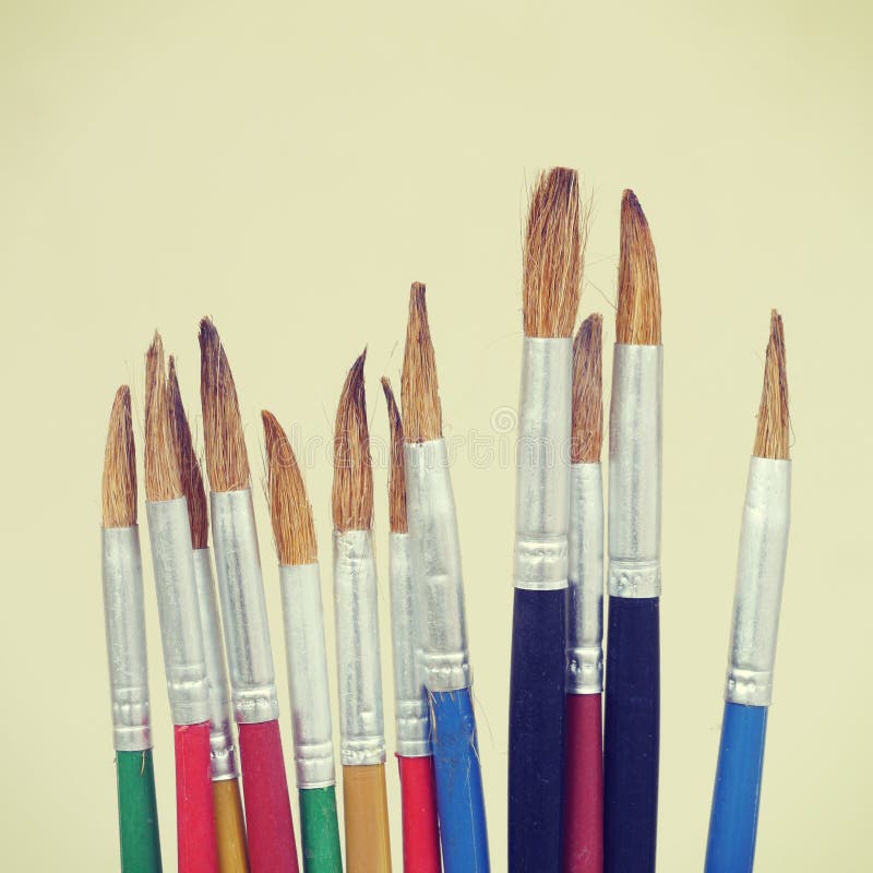 Paint brush stock photo. Image of bright, colormix, studio 44210762