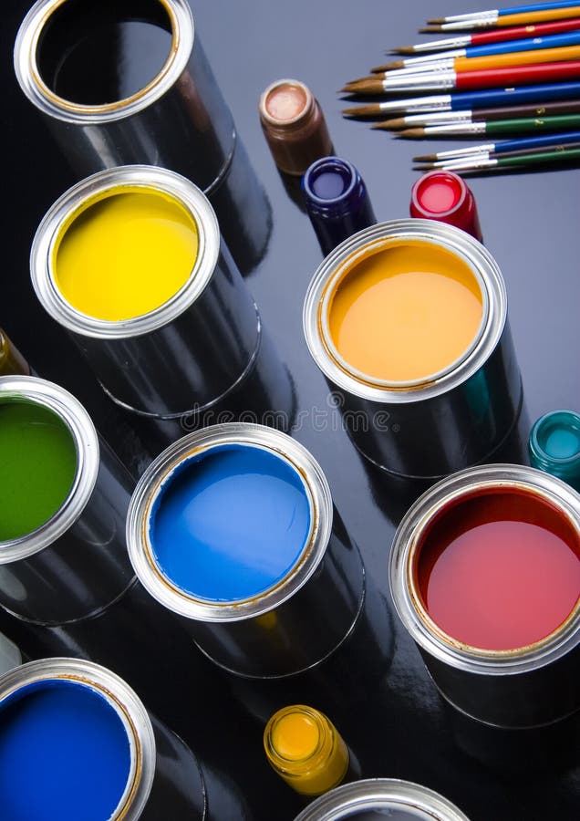 PAINT BRUSH and PAINT stock image. Image of choosing, circles 2321059