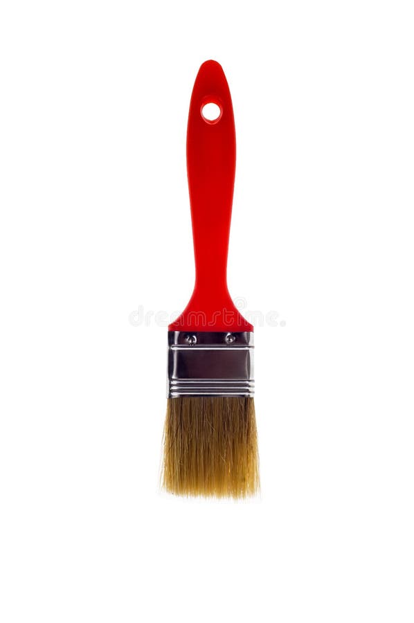 Paint Brush with Red Handle Stock Image Image of handle, object