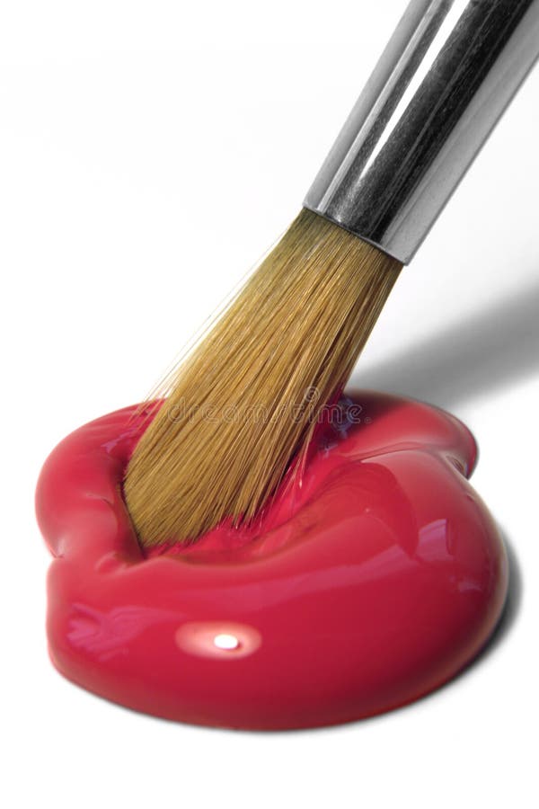 Paint and brush tip stock image. Image of liquid, embellish 35136751