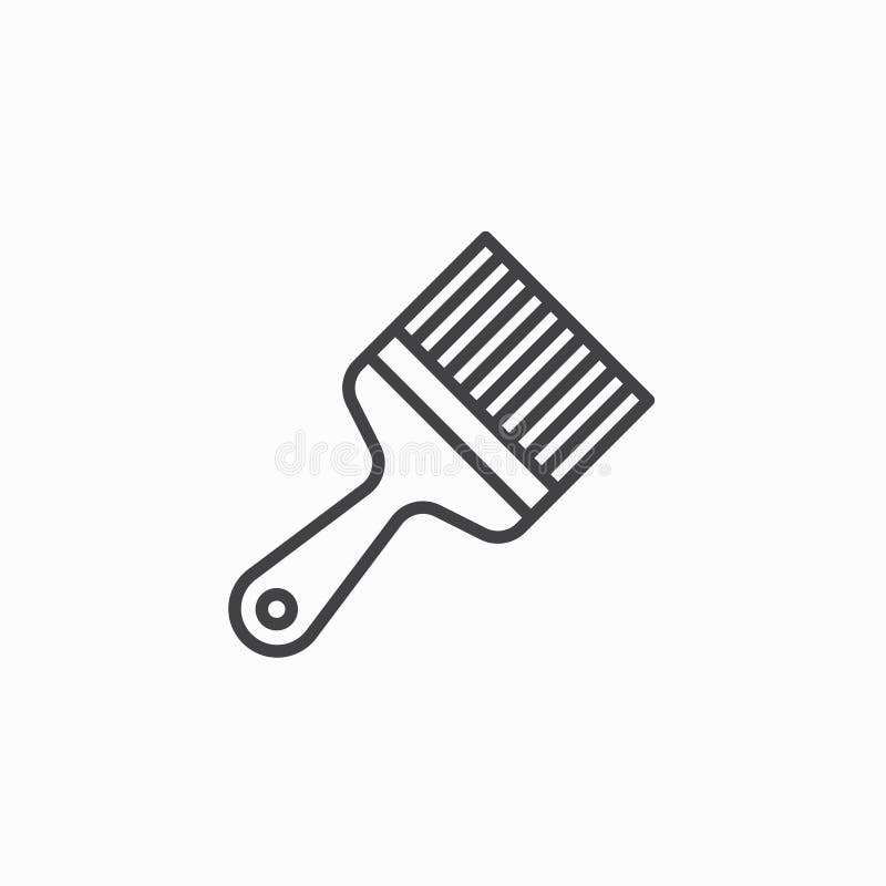 Paint brush vector icon set royalty free illustration