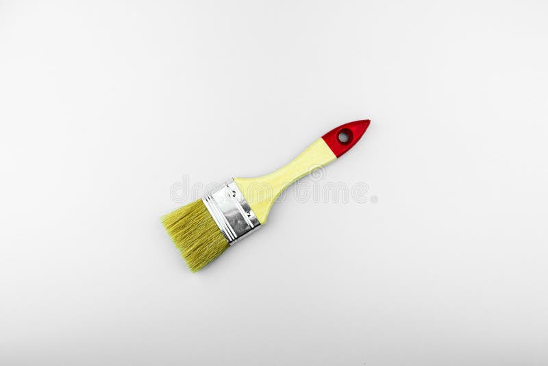 Paint brush on a white. stock photo. Image of bright 171746796