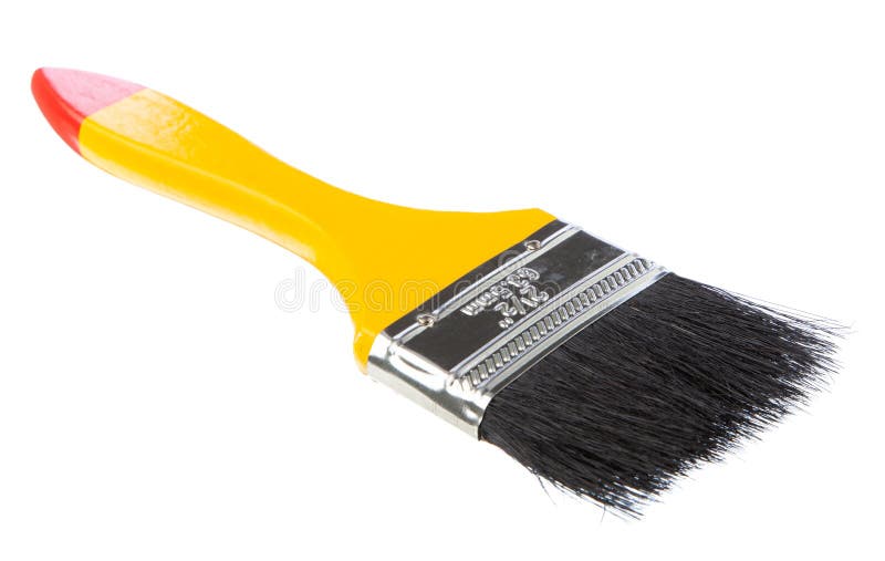 Paint brush on white stock image. Image of chrome, isolated 116155577