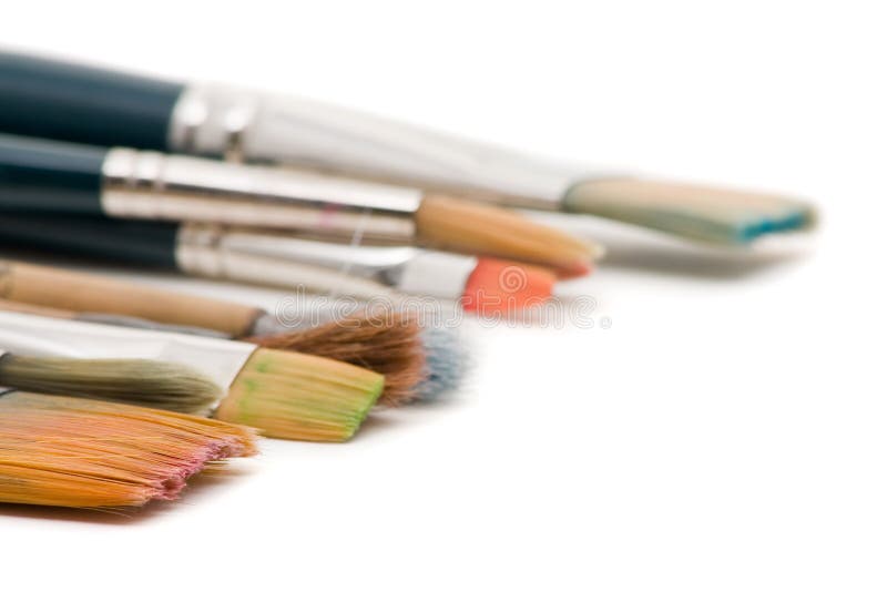 Paint brushes stock image. Image of metal, handle, paint 15069895