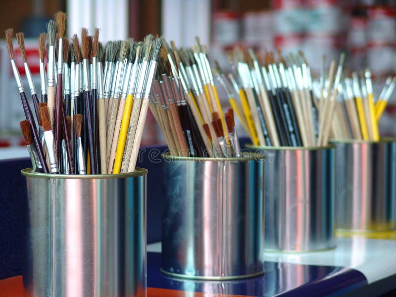 Paint brushes stock image. Image of create, brushes, color 1732665