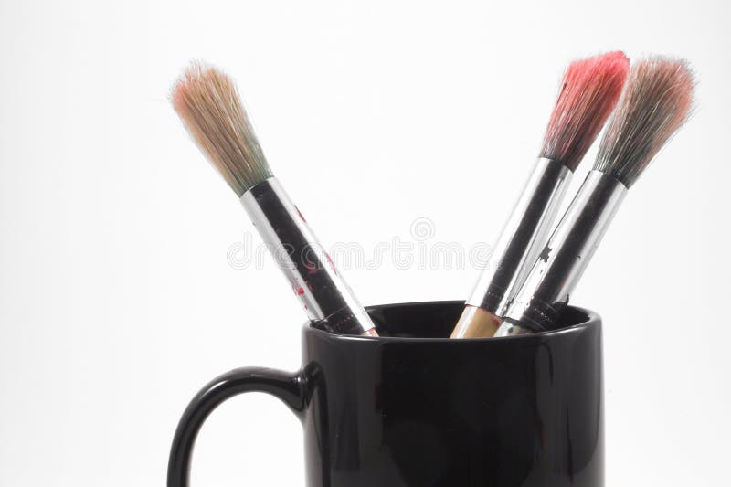 Paint brushes stock image. Image of bristles, school, painting 1933831