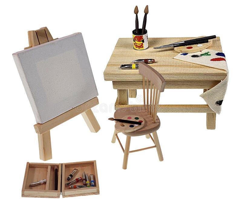 Paint brushes and an assortment of Paint for painting on an easel - Combination of my Photographs - NOT. Load structural stock images, royalty-free photos and pictures