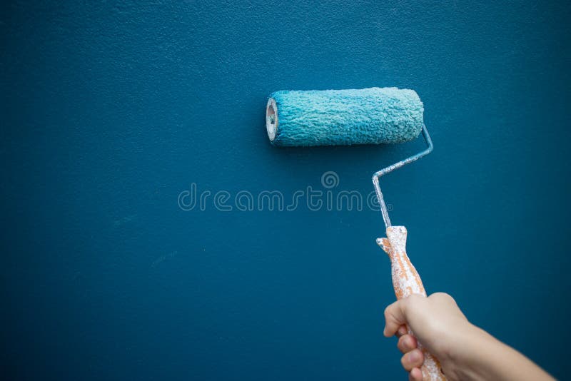Paint brushes house royalty free stock photos
