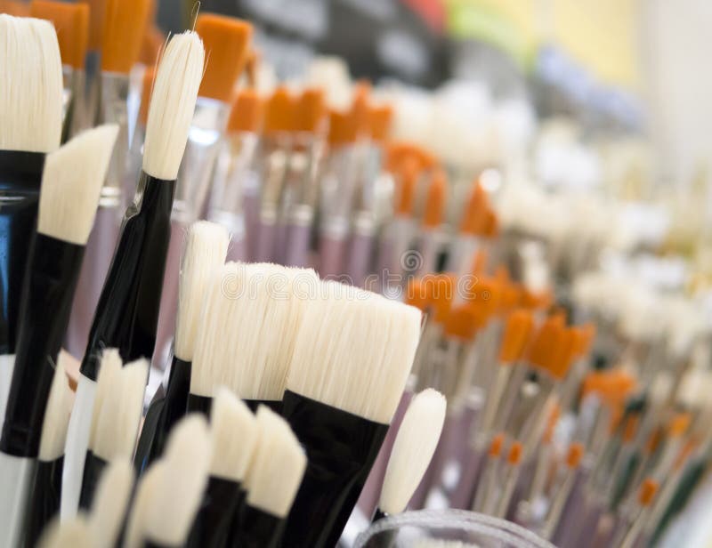 Paint brushes stock image. Image of running, assortment 29944793