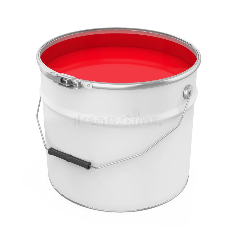 Paint Bucket Isolated stock illustration. Illustration of metal 139893589