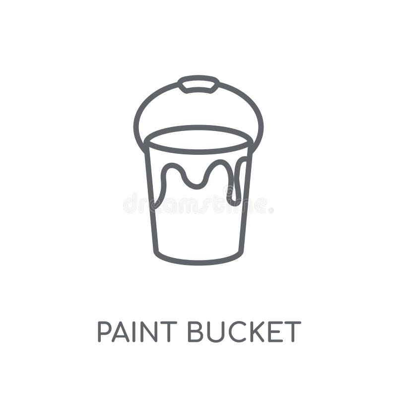 Paint bucket linear icon. Modern outline Paint bucket logo conce